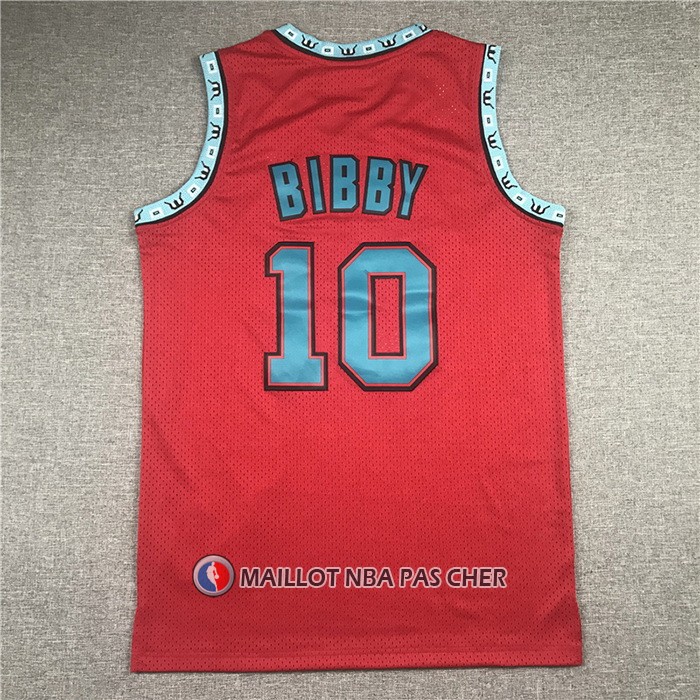 Maillot Memphis Grizzlies Mike Bibby NO 10 Mitchell & Ness 1998-99 Rouge